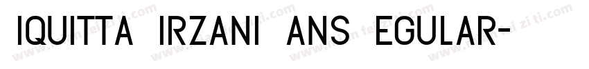 Niquitta Mirzani Sans Regular字体转换